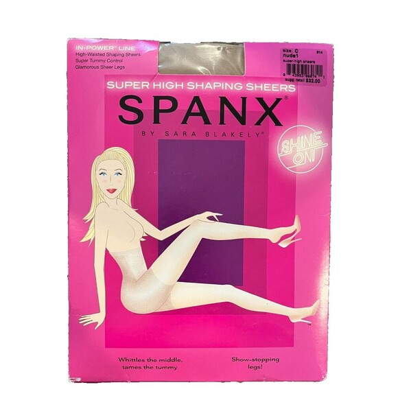 Spanx In Power Line Super High Shaping Sheers Size C Nude Tummy Control NEW - Picture 1 of 6